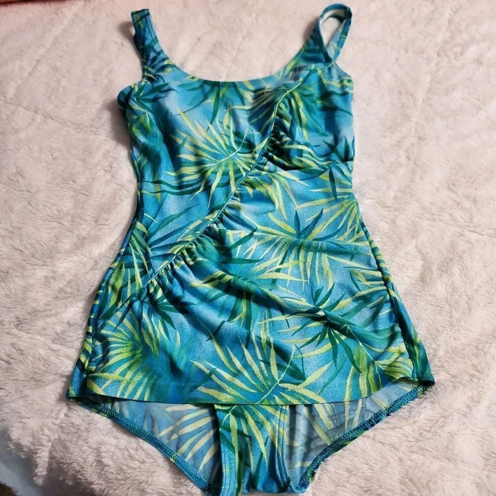 Vintage Palm print swimsuit